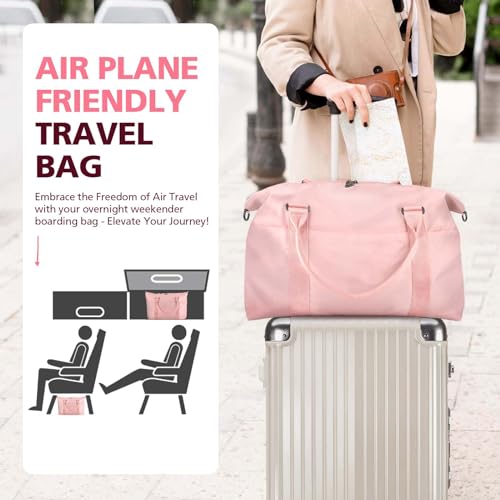 TOPBAG Travel Duffle Bag, Waterproof Weekender Bag Carry On Tote Bags for Women, Travel Essentials Sport Gym Bag for Men, Hospital Bag for Labor and Delivery, Overnight Bag Luggage Bag with Trolley Sleeve - Image 2