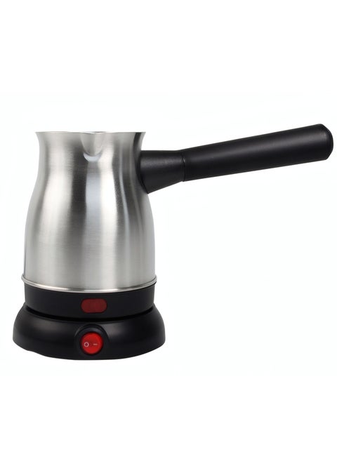 Electric Turkish Coffee Maker 0.3L Capacity, Stainless Steel | 360-Degree Rotation |Automatic Cut Off | Coffee Kettle for Home Office | 600W | TY-CKT204| Silver/Black