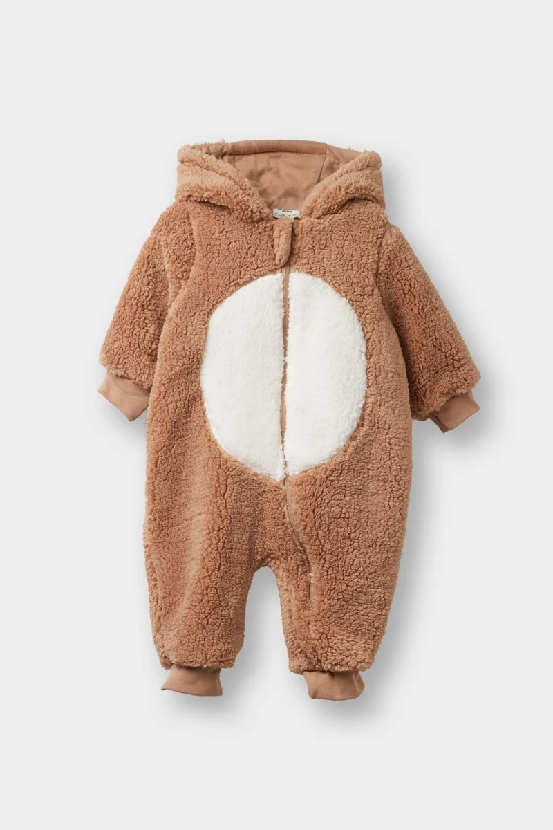 ديفاكتو Plush Regular Fit Crew Neck Jumpsuit