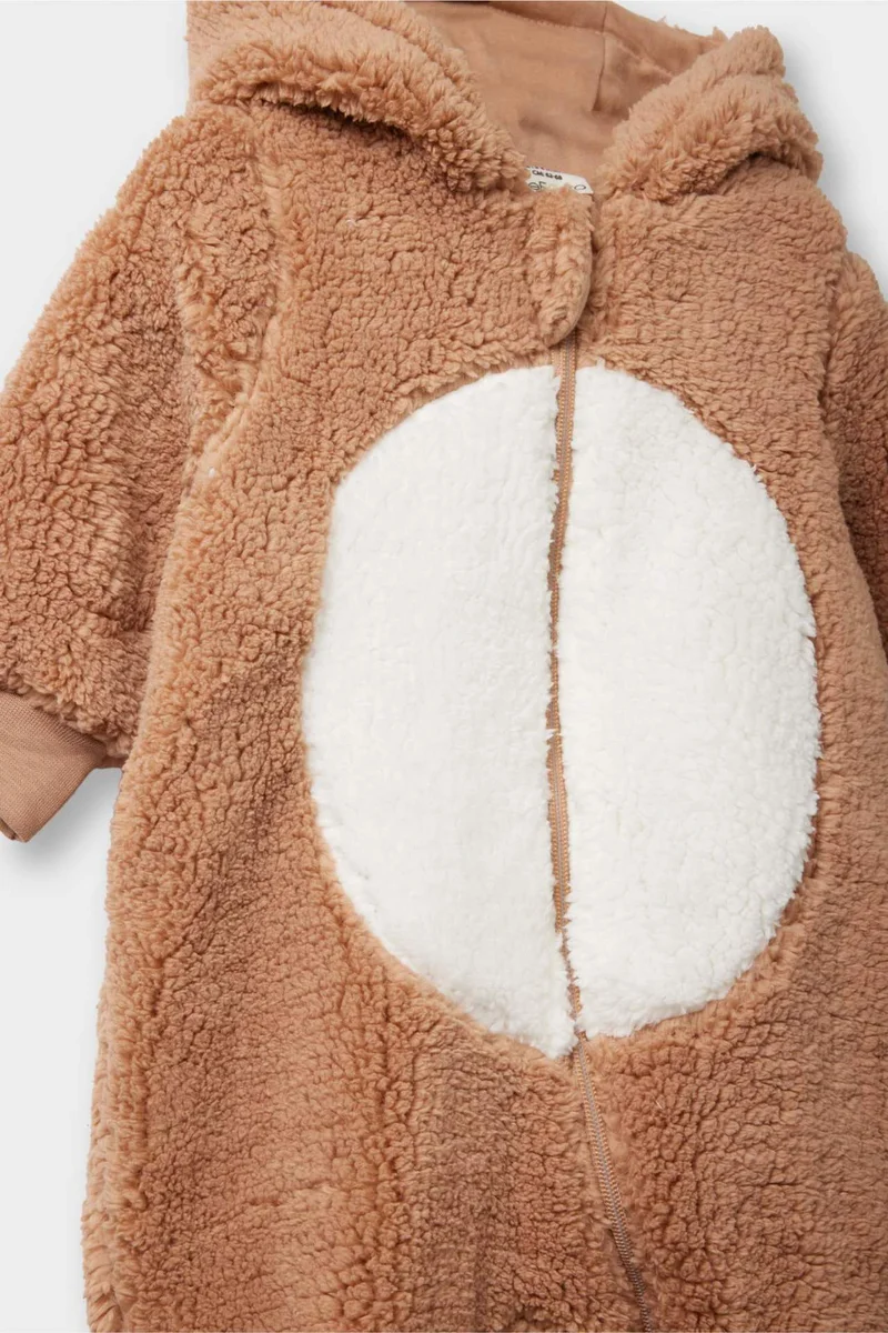 ديفاكتو Plush Regular Fit Crew Neck Jumpsuit