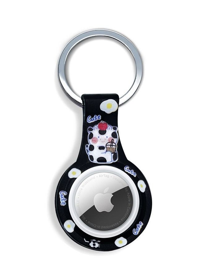 Theodor - Protective Silicone Case Cover with Key Ring Cute Teddy For Apple AirTag - Image 1