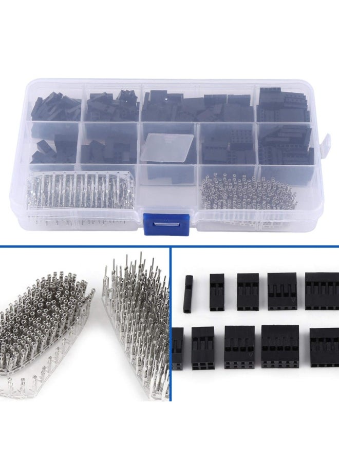 Connector Kit Dupont Connector Female Connector Housing Crimp Pins 4Er Header Stecker Jumper Header Connector Female Male Terminal Jumper Wire Crimp Pin 2.54Mm 610 Pieces S