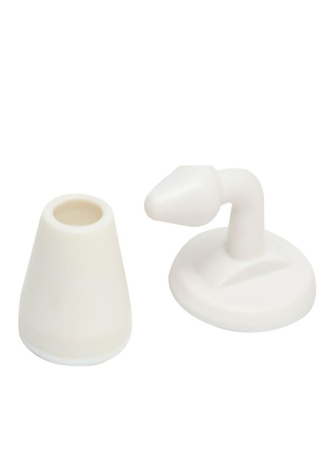 NIBEMINENT Plastic Door Bumper White 9.1x5.1x5.6centimeter  - Image 2