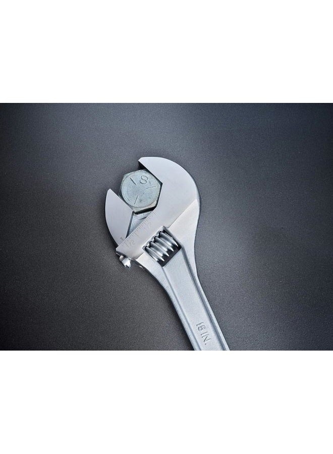 Crescent AC24VS Chrome Plated Adjustable Wrench/Spanner, Silver, 102 mm/4-Inch - Image 2