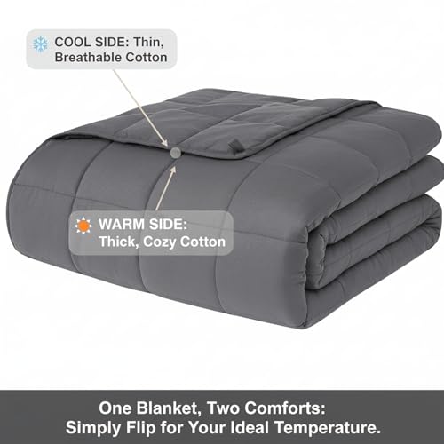 RJOP Weighted Blanket 25lbs 78"x85" King Size for Adults & Couples, Heavy Blanket with Premium Glass Beads, Soft Microfiber Material & Breathable for All-Season Comfort (78" x 85" 25 lbs) - Image 3