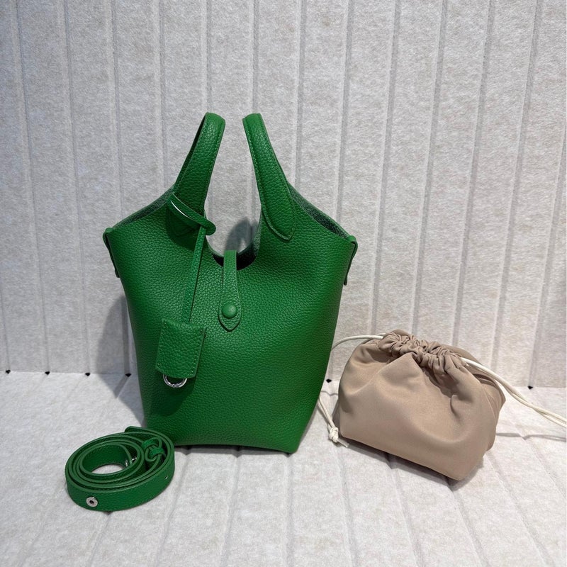 Ralph Food Basket Bucket Bag Soft Cowhide Large Capacity Mother Bag Handbag Single Shoulder Crossbody Women'S Bag - Image 2
