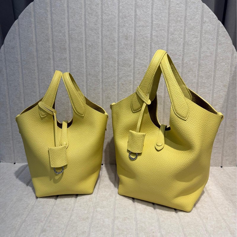 Ralph Food Basket Bucket Bag Soft Cowhide Large Capacity Mother Bag Handbag Single Shoulder Crossbody Women'S Bag - Image 4