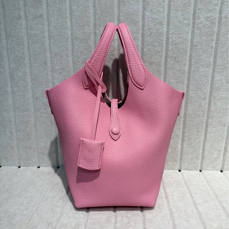 Ralph Food Basket Bucket Bag Soft Cowhide Large Capacity Mother Bag Handbag Single Shoulder Crossbody Women'S Bag - Image 3