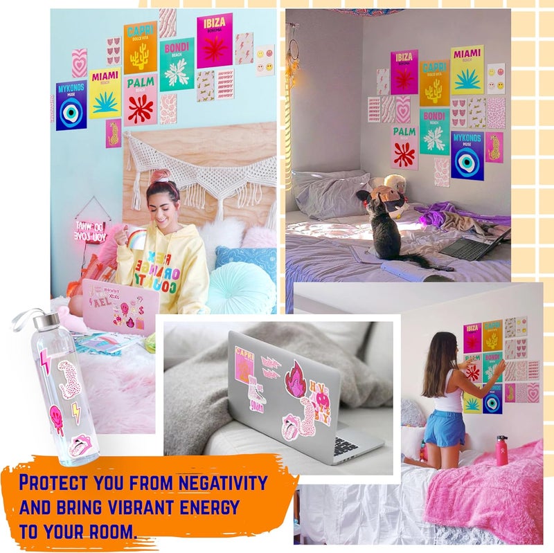97 Decor Preppy Room Aesthetic - Wall Art, Posters, Maximalist Decor, Travel Prints, Trendy Summer Room Decor for Teen Girl Dorm Bedroom (8x10 Unframed) - Image 5