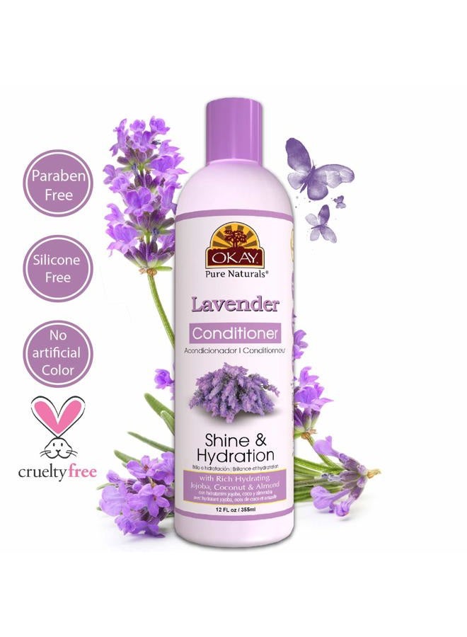 OKAY Lavender Shine&Hydration Conditioner Helps Replenish,Nourish and Hydrate Hair Sulfate,Silicone,Paraben Free For All Hair Types and Textures Made in USA 12oz (OKAY-LAVC12) - Image 5