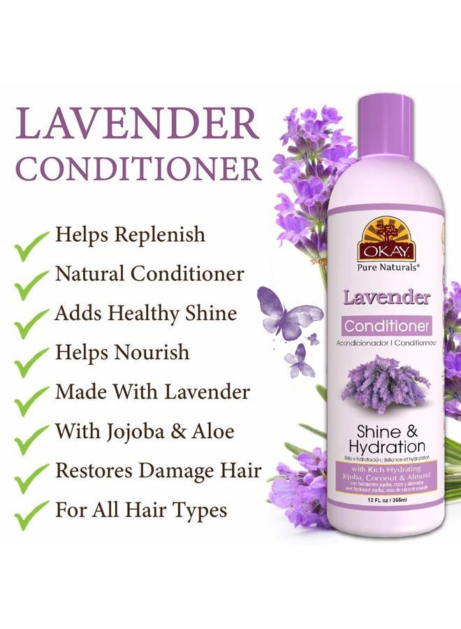 OKAY Lavender Shine&Hydration Conditioner Helps Replenish,Nourish and Hydrate Hair Sulfate,Silicone,Paraben Free For All Hair Types and Textures Made in USA 12oz (OKAY-LAVC12) - Image 2
