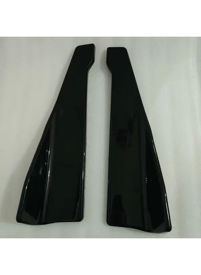2pcs Carbon Look Car Rear Spoiler Aerodynamic Body Kit Diffuser Panel Protection Stability - Image 1