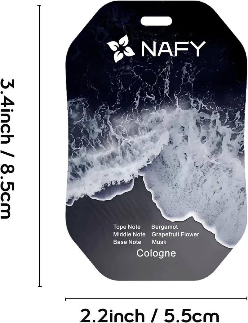 NAFY Ocean Scented Car Air Freshener 4-Pack - Long Lasting Hanging Cards - Image 3
