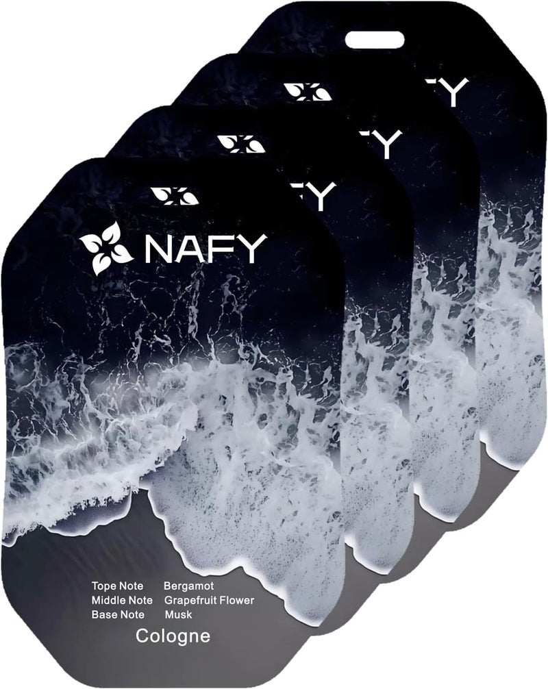 NAFY Ocean Scented Car Air Freshener 4-Pack - Long Lasting Hanging Cards - Image 1