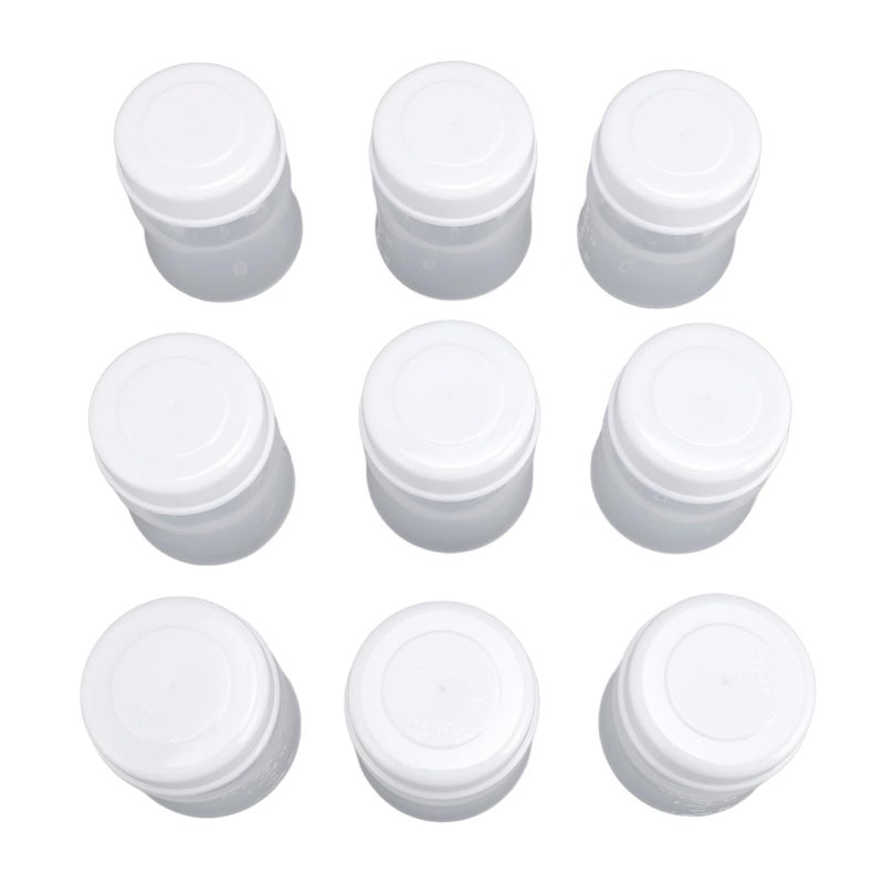 9Pcs 90ml Wide Neck Breastmilk Storage Bottles Reusable Leakproof Lids - Image 4