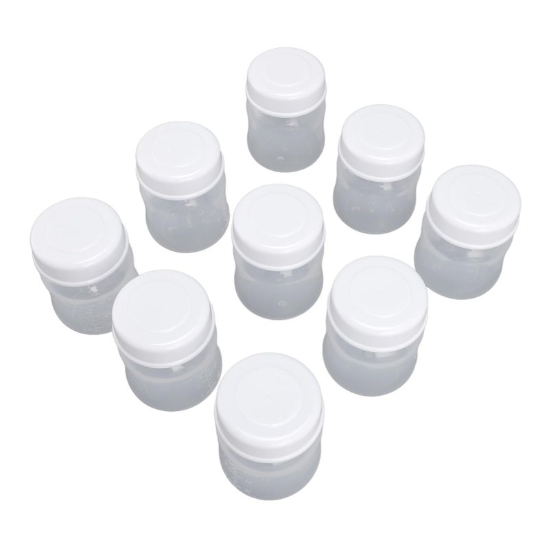 9Pcs 90ml Wide Neck Breastmilk Storage Bottles Reusable Leakproof Lids - Image 3