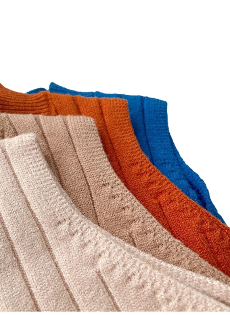 WiNi BEE Soft Stretchy Rib-Knit Vest for Toddler Boys Girls, Warm Sleeveless Upper Layer Top for T-Shirt Shirt, Playwear Schoolwear and Inside Coat - Image 4