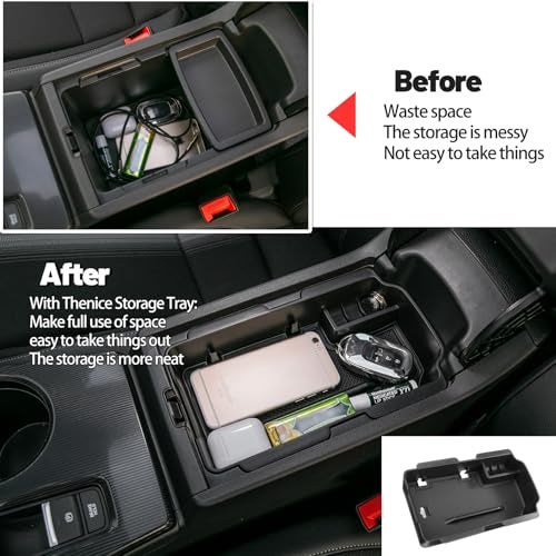Thenice for 11th Gen Civic Center Console Organizer Armrest Box Tray Glovebox Hidden Storage Compartment Compatible with Honda Civic 2026 2025 2024 2023 2022 Accessories 3PCS - Image 3