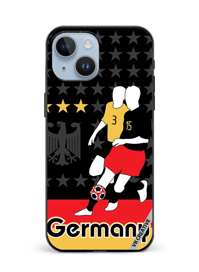 VR CREATIVE Protective Case Cover For Apple iPhone 15 Germany Football Soccer Players Design Multicolour - Image 1
