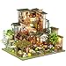 ISSEVE DIY Miniature House Kit Tiny House Dollhouse Kit for Adults Mini House Building Kits Miniature Kit Adult Craft Diorama Kit Home Bookshelf Decoration Birthday Gifts Bamboo Spring Courtyard - Image 2