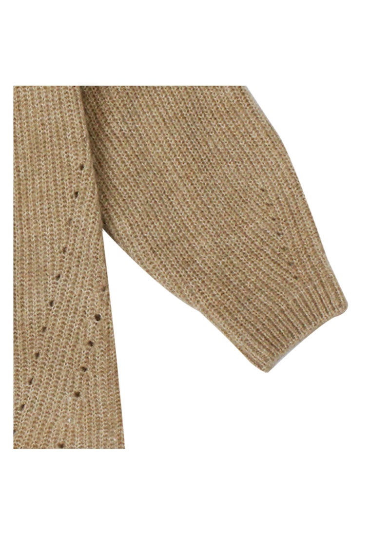 Zara Zara Kids /Dress Knitted Jumper With Long Sleeves Size 2-3 Year - Beige  - Image 4