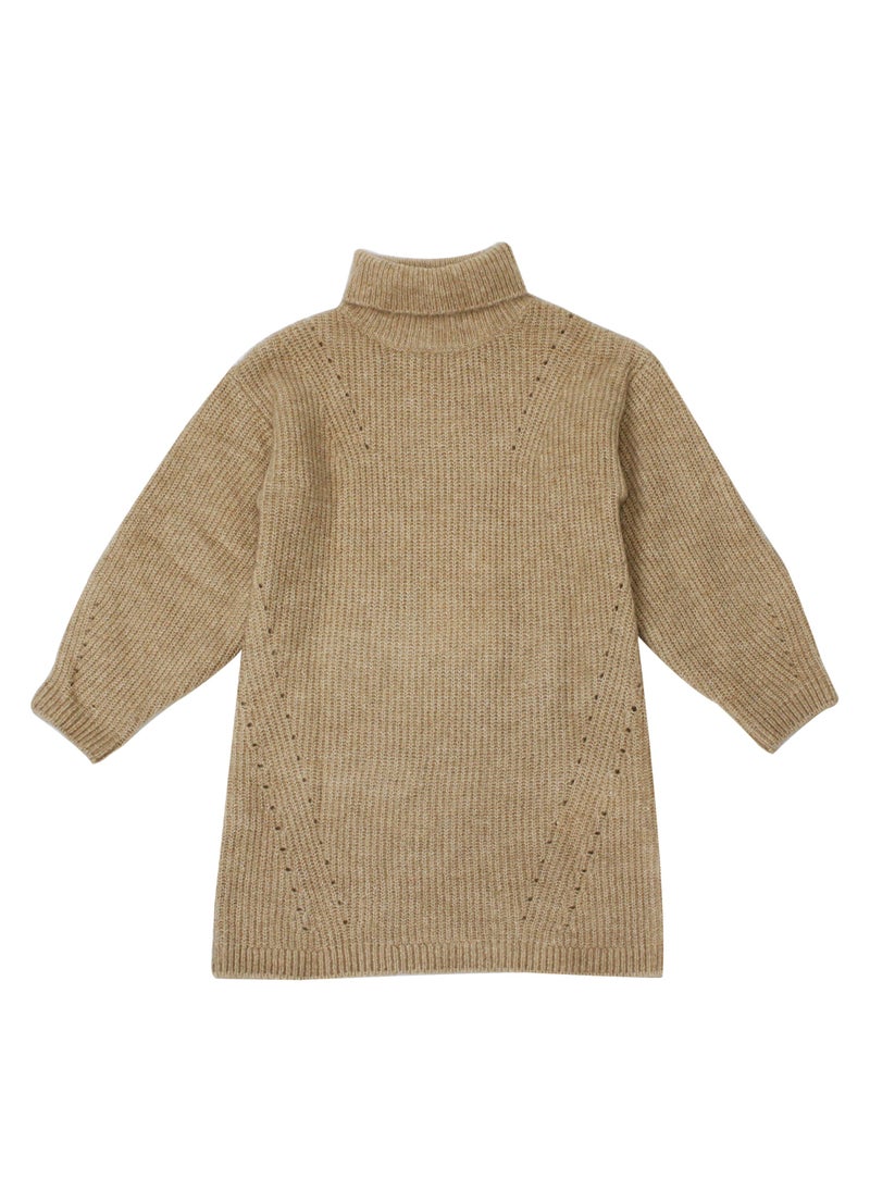 Zara Zara Kids /Dress Knitted Jumper With Long Sleeves Size 2-3 Year - Beige  - Image 2