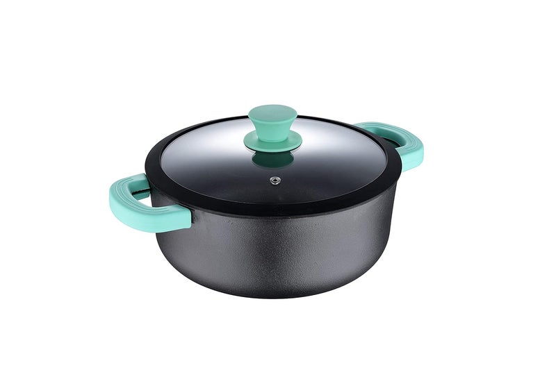 BERGNER Bergner Elements Cast Iron 24 cm Casserole PreSeasoned 36 L Capacity for SlowDumBiryaniCurryPulaoOnePotMealBakeServe Induction Gas Ready 7Year Warranty by Bergner  - Image 1