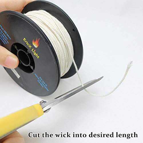EricX Light Zinc Core Candle Wick 225ft Spool Specialize for Votive or Container Candle Making,Large - Image 5