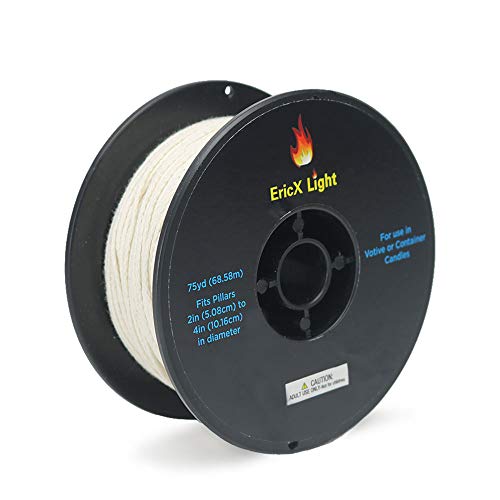 EricX Light Zinc Core Candle Wick 225ft Spool Specialize for Votive or Container Candle Making,Large - Image 1