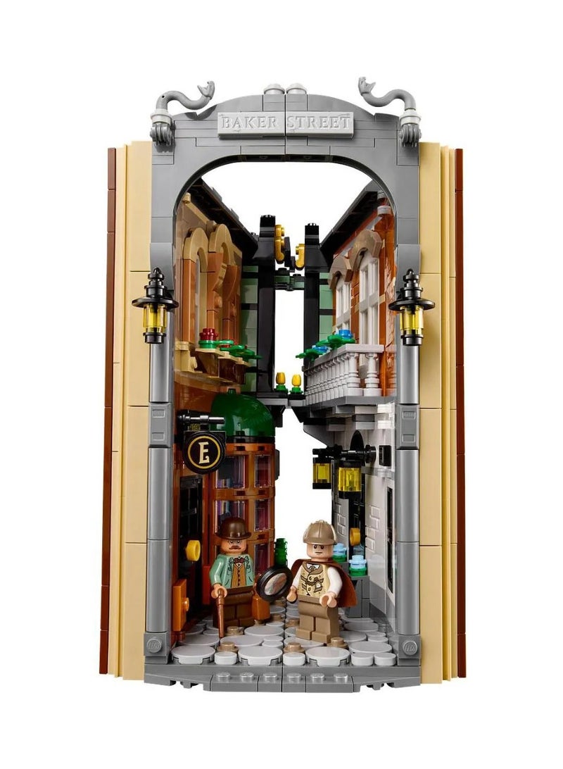 ليغو مجموعة بناء ركن الكتب من ليجو آيكونز شيرلوك هولمز، مجموعة ديكور رف الكتب للبالغين، 10351 - 1359 قطعة - Image 4
