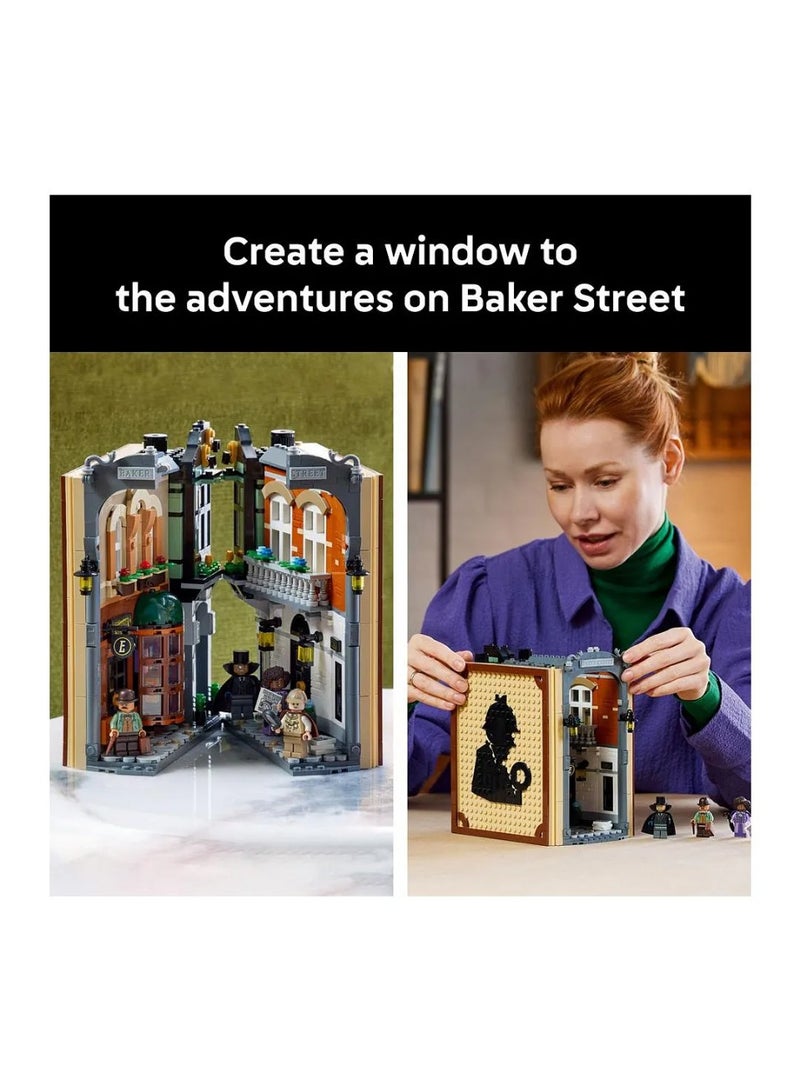 ليغو مجموعة بناء ركن الكتب من ليجو آيكونز شيرلوك هولمز، مجموعة ديكور رف الكتب للبالغين، 10351 - 1359 قطعة - Image 5