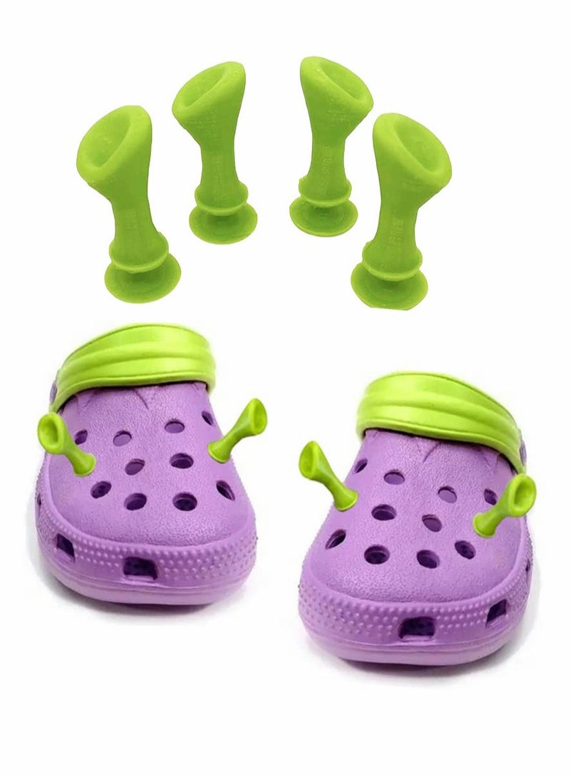 Excefore Shoe Decoration Charm for Crocs Shoe Buckle Party Favors ​Mini Charm Bracelet Wristband Decoration for Men Women Kid 4 Pcs - Image 1