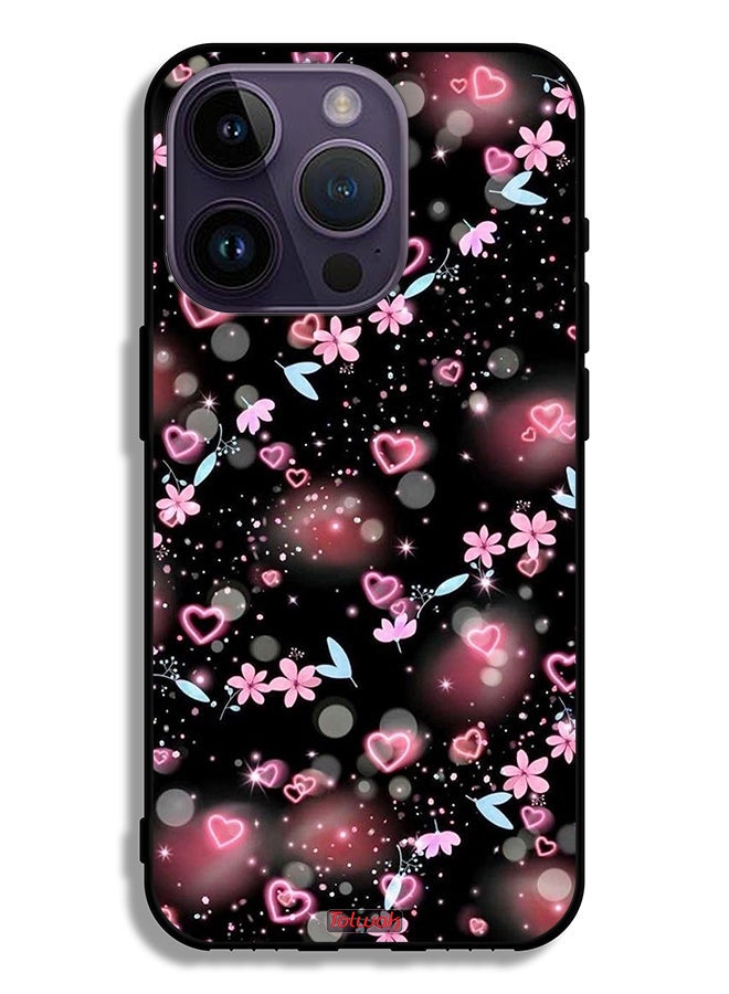 Tolwak Apple iPhone 14 Pro Protective Case Small Hearts And Flowers - Image 2