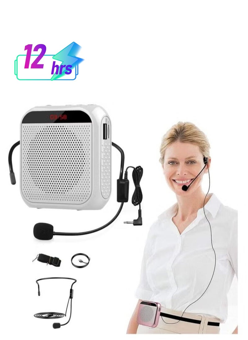 SYOSI Portable Rechargeable Voice Amplifier with Wired Microphone Headset  - Image 1