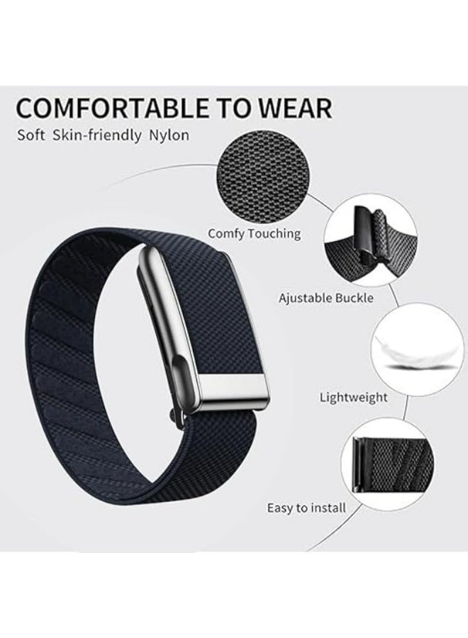 Replacement Band Compatible with WHOOP MG / One / Peak / Life, Adjustable Nylon Wrist Strap with Silver U-Shape Connector, Band Only, Not for WHOOP 4.0 - Image 2