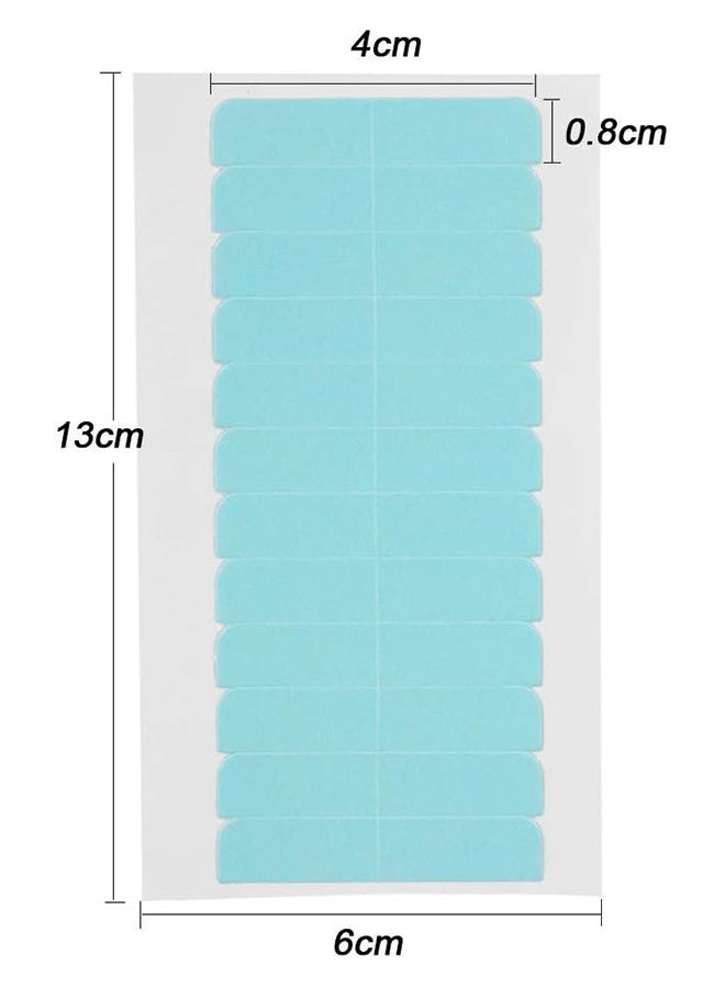 JS 5-Piece Waterproof Double Sided Hair Extension Adhesive Tape Blue 0.8 X 4cm - Image 5