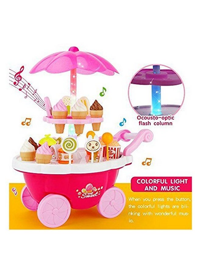 Kiti Kits KITI KITS Sweet Luxury Ice Cream Parlour Candy Car Set with Soft Light and Sound for Kids (Pink)  - Image 2