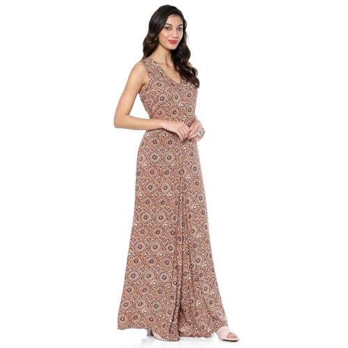 Biba Women's Beige Rayon Straight Dress_42 - Image 2