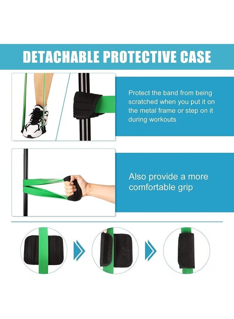 O2. Set of 4 Pull-Up Assistance Resistance Bands with Handles, Door Anchor, Carabiners & Carry Bag - Image 2