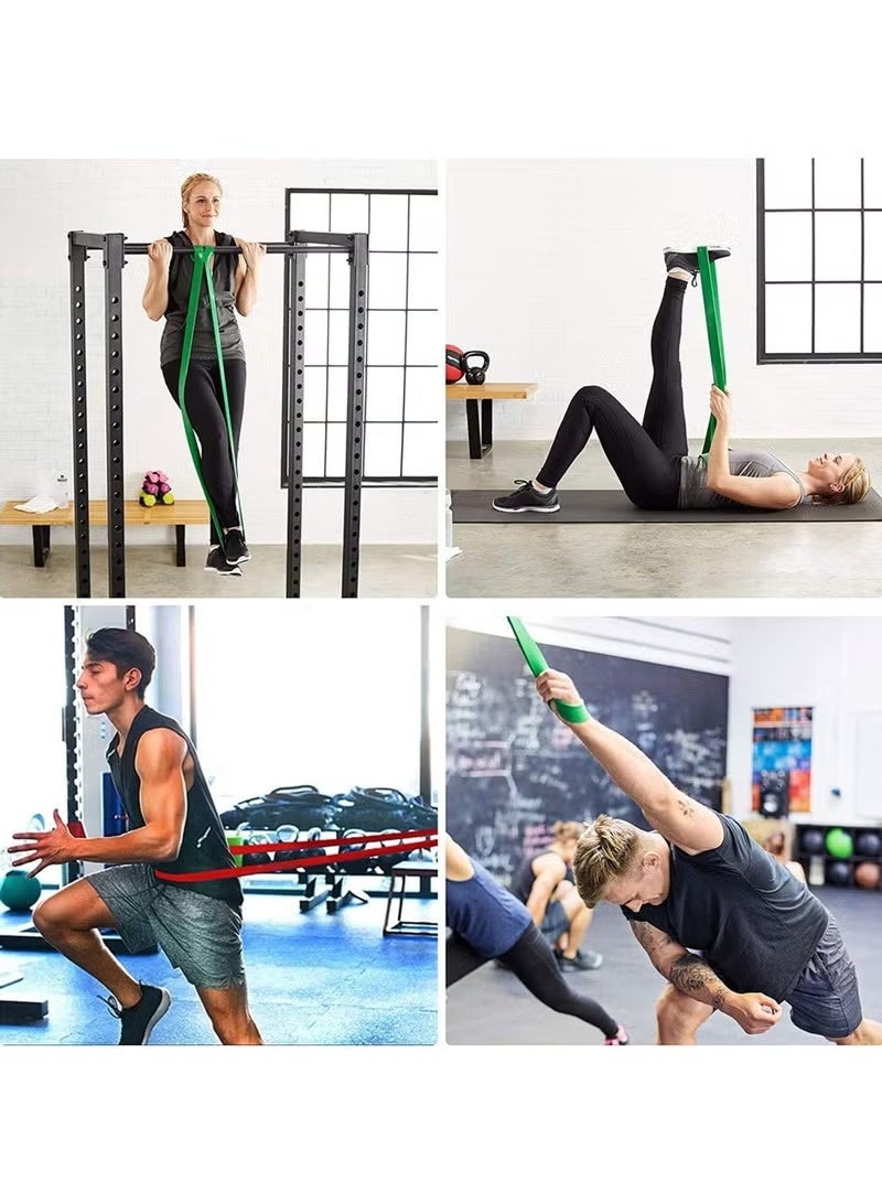 O2. Set of 4 Pull-Up Assistance Resistance Bands with Handles, Door Anchor, Carabiners & Carry Bag - Image 3