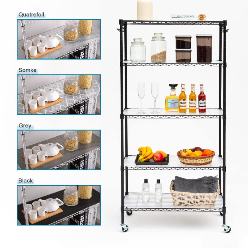 BRIAN & DANY Wire Shelf Liner 11.8" X 16.6", Heavy Duty Shelf Liners for Wire Shelving, Waterproof Protector Mats, Set of 5, Transparent - Image 5
