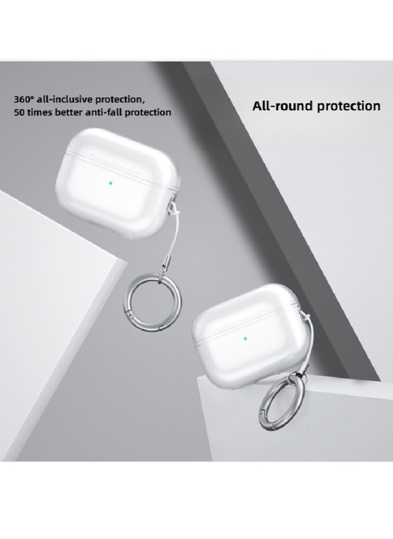 Generic - AirPods Pro 2 Bluetooth Headset Transparent Protective Cover, Shockproof Lock Buckle Cover, Front Led Visible - Image 1
