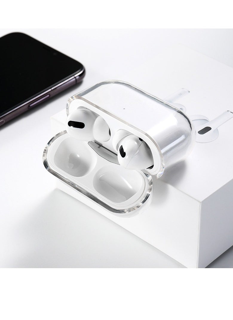 Generic - AirPods Pro 2 Bluetooth Headset Transparent Protective Cover, Shockproof Lock Buckle Cover, Front Led Visible - Image 1