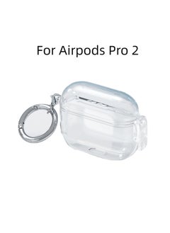 Generic AirPods Pro 2 Bluetooth Headset Transparent Protective Cover, Shockproof Lock Buckle Cover, Front Led Visible  - Image 1