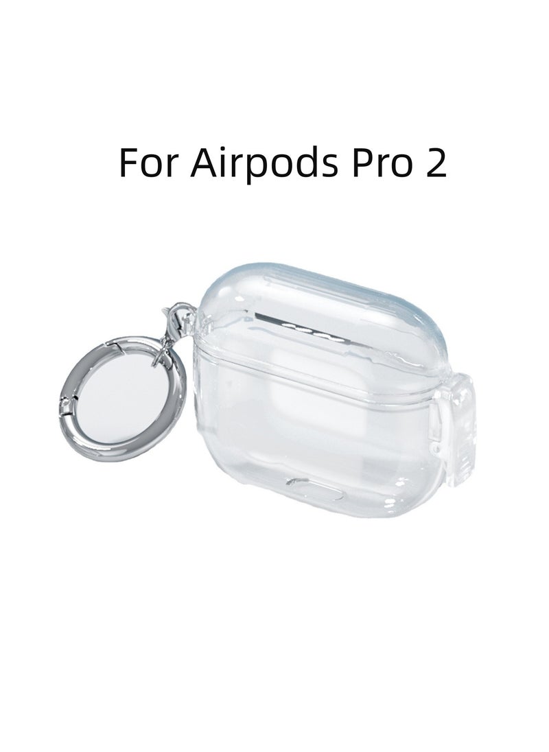 Generic - AirPods Pro 2 Bluetooth Headset Transparent Protective Cover, Shockproof Lock Buckle Cover, Front Led Visible - Image 1