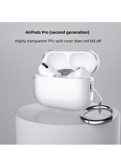 Generic AirPods Pro 2 Bluetooth Headset Transparent Protective Cover, Shockproof Lock Buckle Cover, Front Led Visible  - Image 3