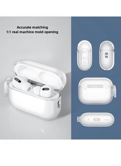 Generic AirPods Pro 2 Bluetooth Headset Transparent Protective Cover, Shockproof Lock Buckle Cover, Front Led Visible  - Image 2