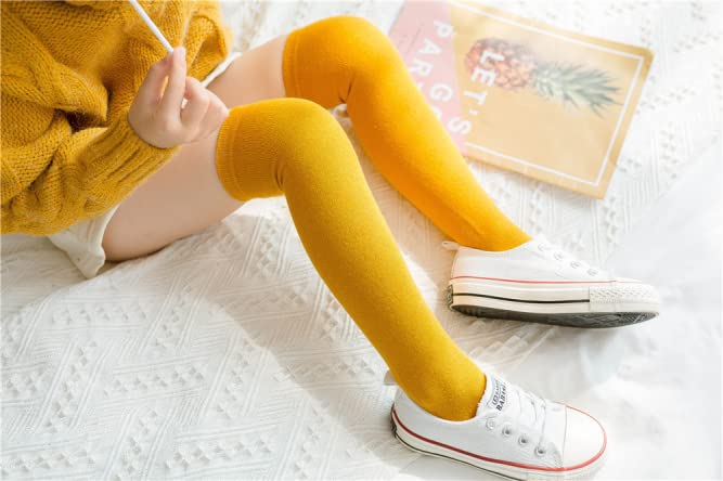 Toptim Little Girl's Knee High Socks Over Calf Kids Overknee Stockings Bow Style 3-12T(G-5Pairs) - Image 3