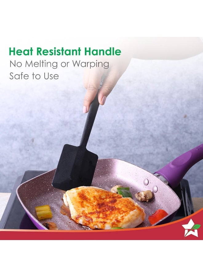 Waterstone Silicon Spatula | Stainless Steel Core | Food Grade Silicone | Unique Angle | Use for Flipping, Turning, Scrapping, Mixing | Non-Stick, Flexible, Heat Resistant, Stylish Design - Image 2