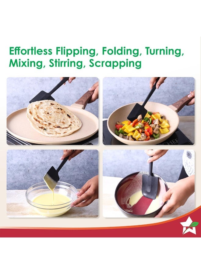 Waterstone Silicon Spatula | Stainless Steel Core | Food Grade Silicone | Unique Angle | Use for Flipping, Turning, Scrapping, Mixing | Non-Stick, Flexible, Heat Resistant, Stylish Design - Image 4